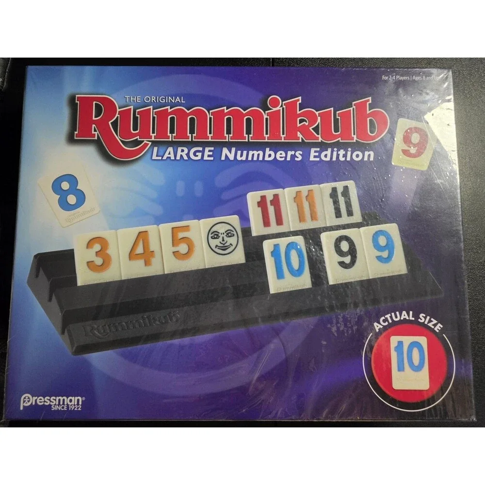 Rummikub LG. Numbers Edition Pressman New Sealed Game Extra Large Tiles 2020